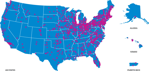 US Map of Y Association